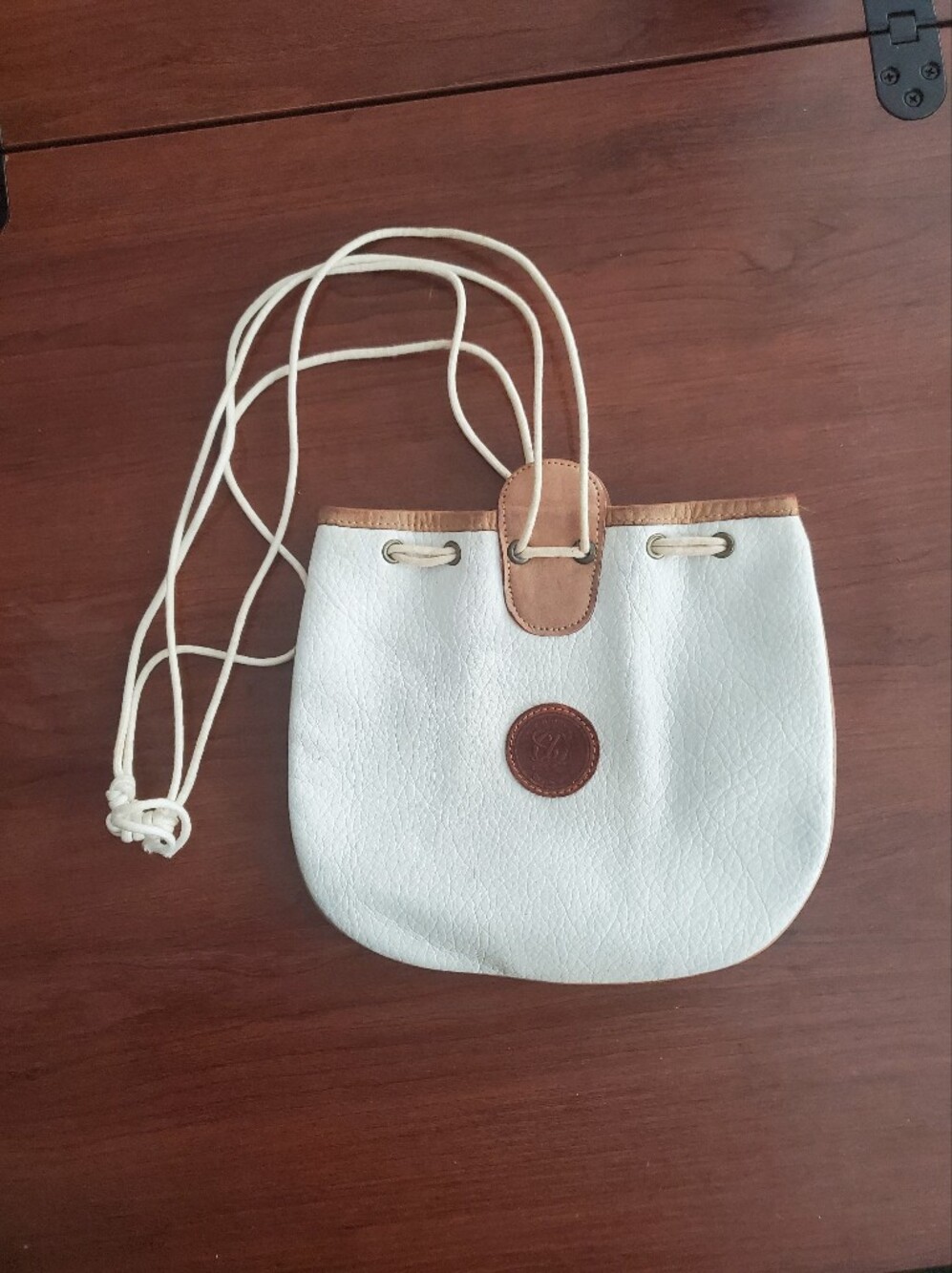 Louis Quatorze White Drawstring Bag